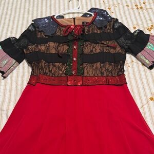 Red and Black Kids Costume Dress